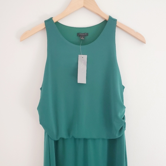 Ann Taylor petite emerald green dress small - Picture 5 of 8